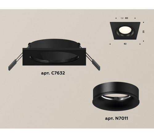 Встраиваемый светильник Ambrella Light Techno XC7632002 (C7632, N7011) Встраиваемый светильник Ambrella Light Techno XC7632002 (C7632, N7011)