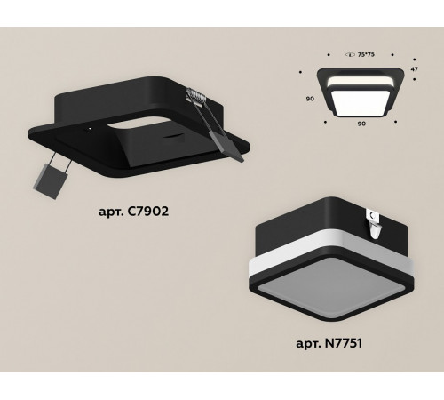 Встраиваемый светильник Ambrella Light Techno XC7902012 (C7902, N7751) Встраиваемый светильник Ambrella Light Techno XC7902012 (C7902, N7751)