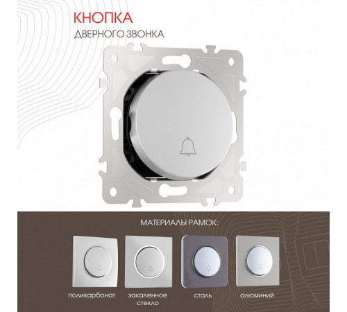 Кнопка дверного звонка Arte Milano 202.36-1.silver Кнопка дверного звонка Arte Milano 202.36-1.silver
