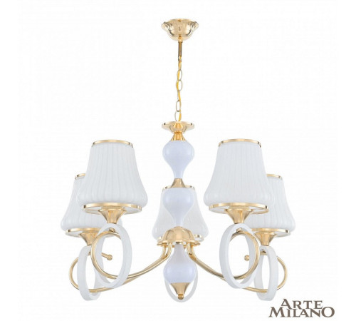 Подвесная люстра Arte Milano Florentia-2387 302387/5 Wh/Gd