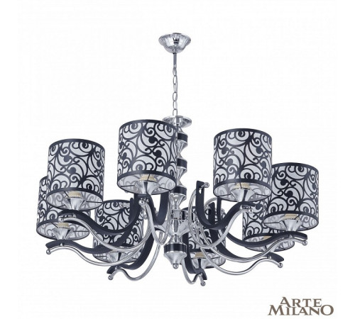 Подвесная люстра Arte Milano Florentia-4957 304957/8 Bk/Ni Подвесная люстра Arte Milano Florentia-4957 304957/8 Bk/Ni