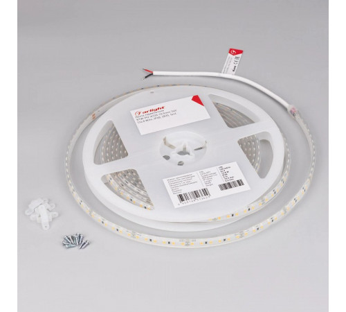 Светодиодная герметичная лента Arlight RTW-PU-A120-10.5mm 24V Warm3000 (16.8 W/m, IP68, Wire 2m, 5m) 029043(3)