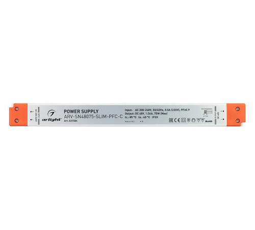 Блок питания Arlight ARV-SN48075-Slim-PFC-C 48V 75W IP20 1,56A 031504