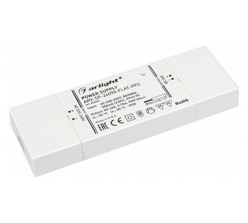 Блок питания Arlight ARV-SP-24090-Flat-PFC (24V, 3.75A, 90W) 033262 Блок питания Arlight ARV-SP-24090-Flat-PFC (24V, 3.75A, 90W) 033262