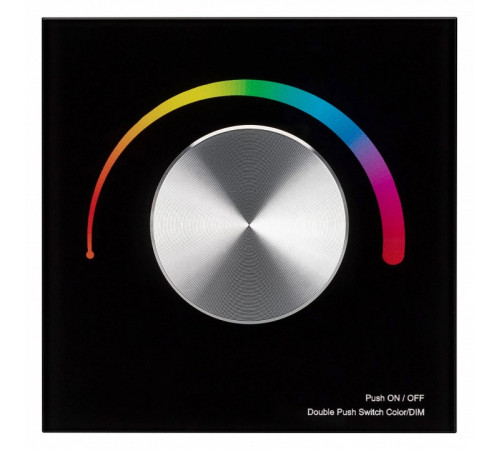 Панель Arlight Smart-P8-RGB-G-IN Black (12-24V, 3x4A, Rotary, 2.4G) 033763