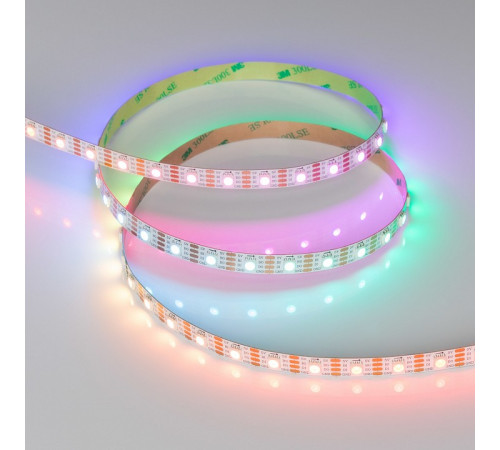 Светодиодная лента Arlight SPI-B60-10mm 5V RGB-PX1-BPT (12 W/m, IP20, 5060, 5m) 037855