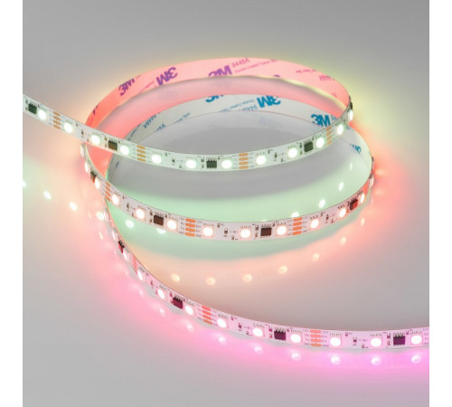 Светодиодная лента Arlight SPI-B60-10mm 12V RGB-PX3-BPT (12 W/m, IP20, 5060, 5m) 039179