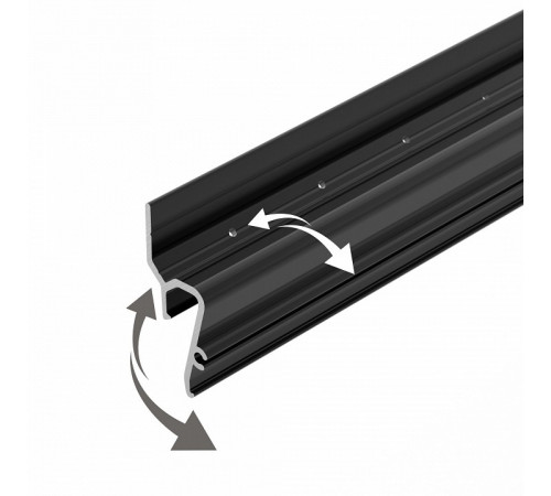 Профиль Arlight STRETCH-SHADOW-TECH-VENT-2000 BLACK (A2-DELTA) 041160