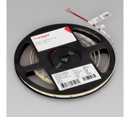 Светодиодная лента Arlight UL-A252-10mm 24V Day5000 (11 W/m, IP20, 5m) 042316