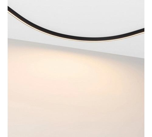 Трековый магнитный светильник Arlight MAG-MICROCOSM-FLAT-ELASTIC-L2000-16W Warm3000 (BK, 100 deg, 24V) 043250