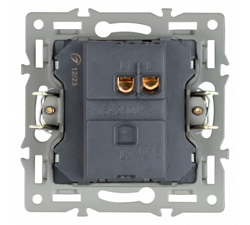 Механизм выключателя одноклавишный непроходной Arlight SWT-MK01-PL-WH (250V, 16A) 043710