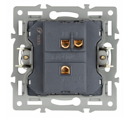 Механизм выключателя одноклавишный проходной Arlight SWT-MKP1-PL-BK (250V, 16A) 043715 Механизм выключателя одноклавишный проходной Arlight SWT-MKP1-PL-BK (250V, 16A) 043715