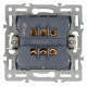 Механизм выключателя одноклавишный перекрестный Arlight SWT-MKX1-PL-BK (250V, 16A) 043719