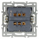 Механизм выключателя двухклавишный проходной Arlight SWT-MKP2-PL-WH (250V, 16A) 043727