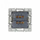 Механизм выключателя двухклавишный проходной Arlight SWT-MKP2-PL-BK (250V, 16A) 043728