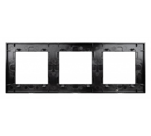 Рамка трехместная Arlight FRM-GLARE-GS-3-BK 043800 Рамка трехместная Arlight FRM-GLARE-GS-3-BK 043800