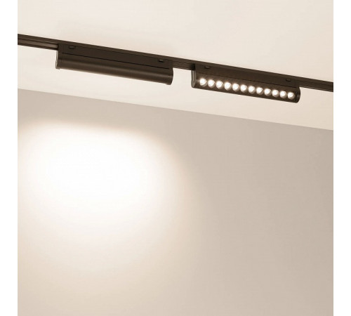 Трековый магнитный светильник Arlight MAG-VIBE-LASER-TURN-L209-12W Day4000-MIX (BK, 24 deg, 48V, TUYA Zigbee) 044177