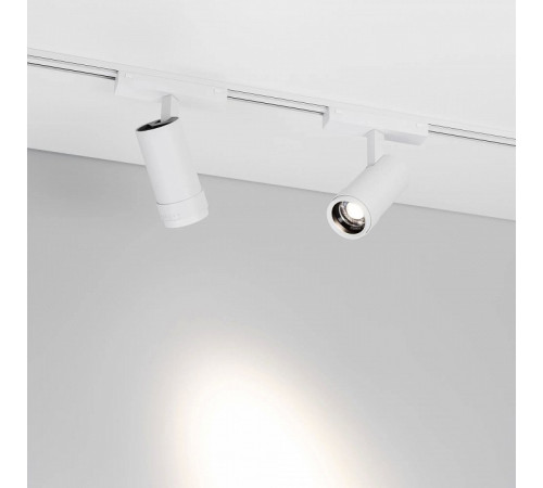 Трековый магнитный светильник Arlight MAG-VIBE-SPOT-ZOOM-R47-10W Warm3000 (WH, 20-55 deg, 48V) 044484