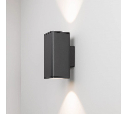 Уличный настенный светильник Arlight LGD-EVO-WALL-TWIN-S100x100-2x12W Warm3000 (GR, 44 deg, 230V) 046195 Уличный настенный светильник Arlight LGD-EVO-WALL-TWIN-S100x100-2x12W Warm3000 (GR, 44 deg, 230V) 046195