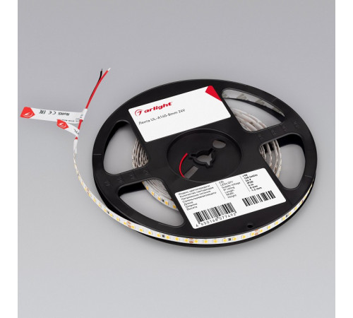 Светодиодная лента Arlight UL-A140-8mm 24V Day5000 (5 W/m, IP20, 5m) 053451