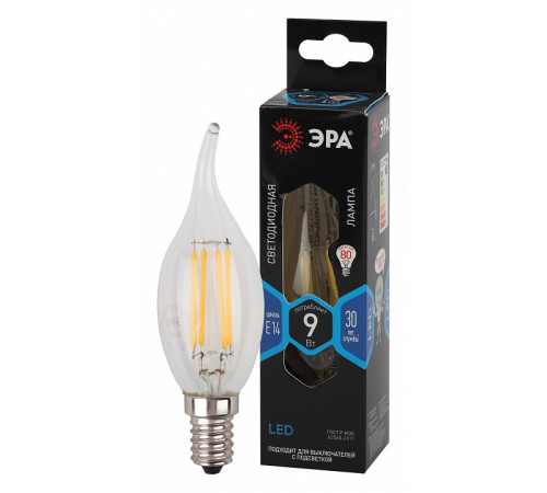 Лампа светодиодная Эра E14 9W 4000K F-LED BXS-9W-840-E14 Б0047005