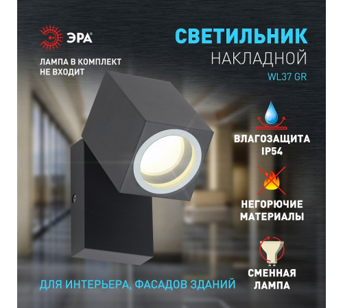 Архитектурный светильник Эра WL37 GR Б0054409 Архитектурный светильник Эра WL37 GR Б0054409