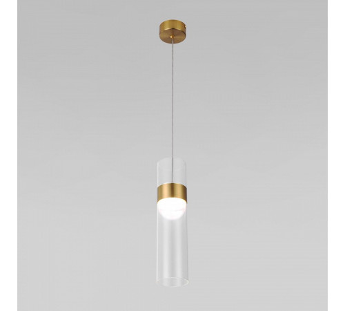 Подвесной светильник Eurosvet Lumen 50244/1 LED латунь/прозрачный a061286 Подвесной светильник Eurosvet Lumen 50244/1 LED латунь/прозрачный a061286
