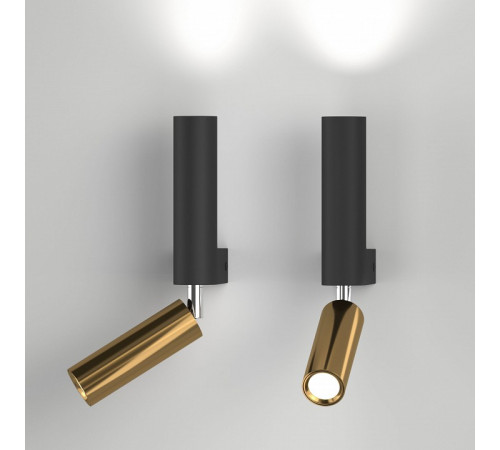 Спот Eurosvet Pitch 40020/1 LED черный/латунь a061312