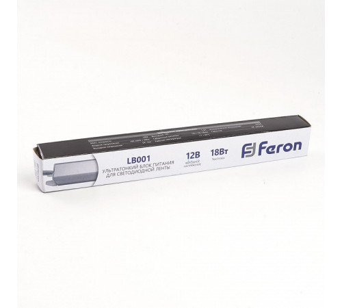 Трансформатор для светодиодной ленты Feron LB001 18Вт 12В IP20 48010