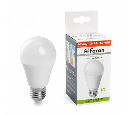 Лампа светодиодная низковольтная Feron LB-193 Шар E27 12W 4000K 48729