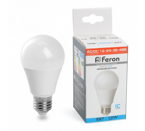 Лампа светодиодная низковольтная Feron LB-192 Шар E27 10W 6400K 48732