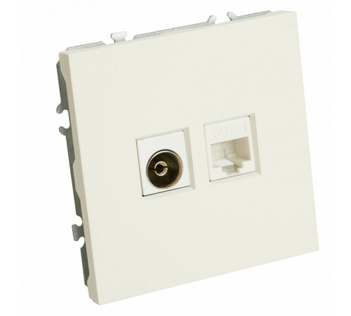 Розетка TV + компьютерная RJ-45 Stekker RST00-5106-01 Эмили 49872