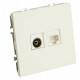Розетка TV + компьютерная RJ-45 Stekker RST00-5106-01 Эмили 49872