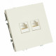 Розетка компьютерная 2-местная RJ-45 Stekker RST00-5111-01 Эмили 49874