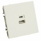 Розетка 2-местная USB + Type C Stekker RST10-5115-01 Эмили 49879
