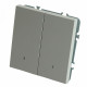 Выключатель 2-клавишный c индикатором Stekker Эмили RSW10-5102-10 49942