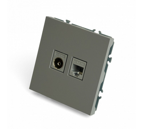 Розетка TV + компьютерная RJ-45 Stekker Эмили RST00-5106-10 49950 Розетка TV + компьютерная RJ-45 Stekker Эмили RST00-5106-10 49950
