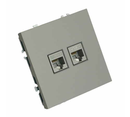 Розетка компьютерная 2-местная RJ-45 Stekker Эмили RST00-5111-10 49952 Розетка компьютерная 2-местная RJ-45 Stekker Эмили RST00-5111-10 49952