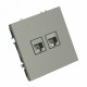 Розетка компьютерная 2-местная RJ-45 Stekker Эмили RST00-5111-10 49952