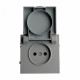 Розетка 1-местная с крышкой и защитными шторками Stekker Эмили RST16-5113-10 49956
