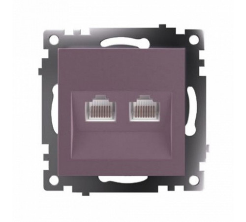 Розетка компьютерная 2-местная RJ-45 Stekker Катрин GLS00-7109-04 50006
