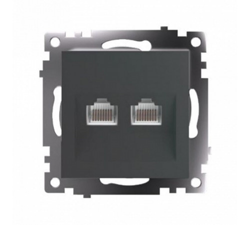 Розетка компьютерная 2-местная RJ-45 Stekker Катрин GLS00-7109-06 50008