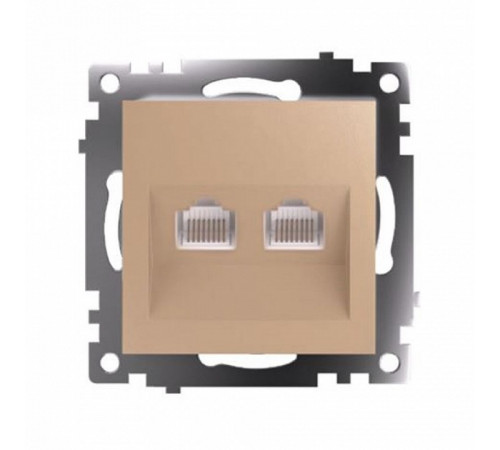 Розетка компьютерная 2-местная RJ-45 Stekker Катрин GLS00-7109-08 50009 Розетка компьютерная 2-местная RJ-45 Stekker Катрин GLS00-7109-08 50009