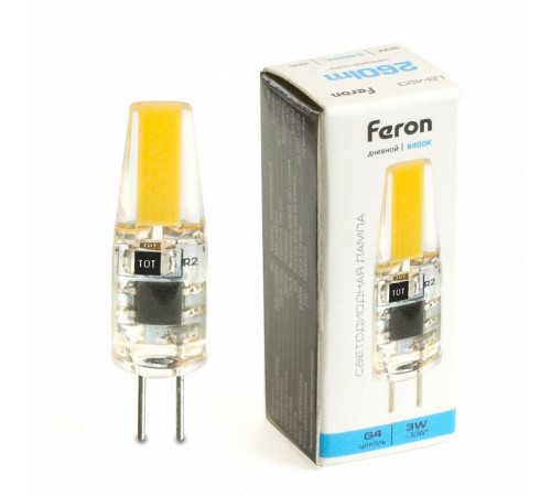 Светодиодная лампа Feron LB-423 G4 3W 230V 6400K 51169 Светодиодная лампа Feron LB-423 G4 3W 230V 6400K 51169