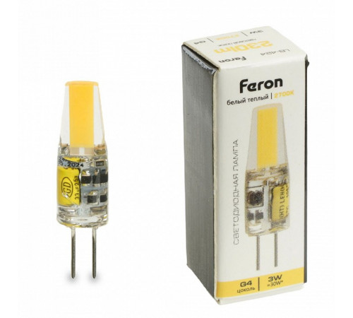Лампа светодиодная Feron LB-424 G4 3W 2700K 51170 Лампа светодиодная Feron LB-424 G4 3W 2700K 51170
