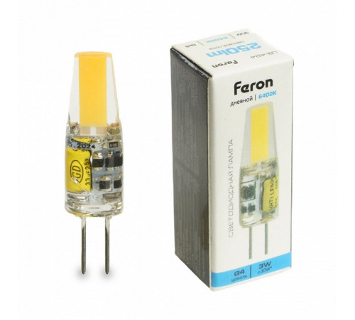 Лампа светодиодная Feron LB-424 G4 3W 6400K 51172 Лампа светодиодная Feron LB-424 G4 3W 6400K 51172