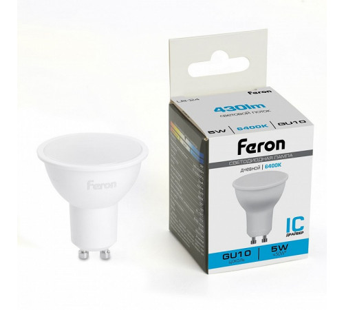 Лампа светодиодная Feron LB-24 GU10 5W 6400K 51217 Лампа светодиодная Feron LB-24 GU10 5W 6400K 51217