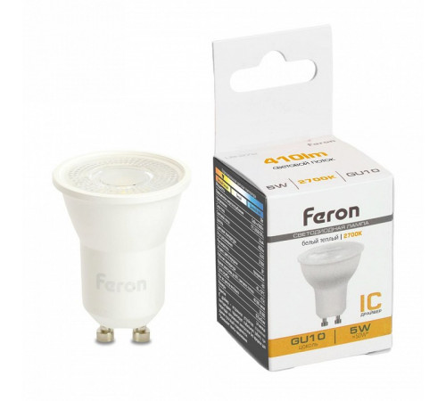 Лампа светодиодная Feron LB-272 GU10 5W 2700K 51218 Лампа светодиодная Feron LB-272 GU10 5W 2700K 51218