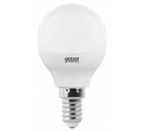 Лампа светодиодная Gauss E14 8W 3000K шар матовый 53118 Лампа светодиодная Gauss E14 8W 3000K шар матовый 53118