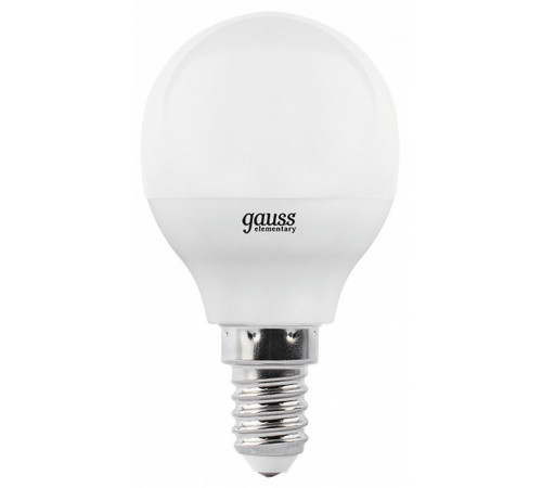 Лампа светодиодная Gauss E14 8W 4100K шар матовый 53128 Лампа светодиодная Gauss E14 8W 4100K шар матовый 53128